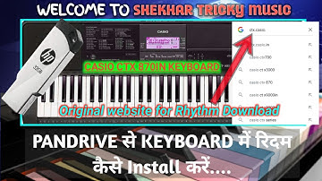 TUTORIAL VIDEO - HOW TO USE PANDRIVE IN CASIO CTX870IN KEYBOARD TO INSTALL EXTRA | RHYTHM AND TONE