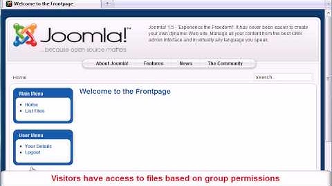 RSFiles! - Joomla! download manager Frontend overview