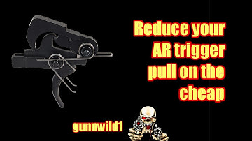 Reduce you AR trigger pull on the cheap