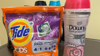 How to use Tide Pods & Downy Unstopables (Laundry ASMR)