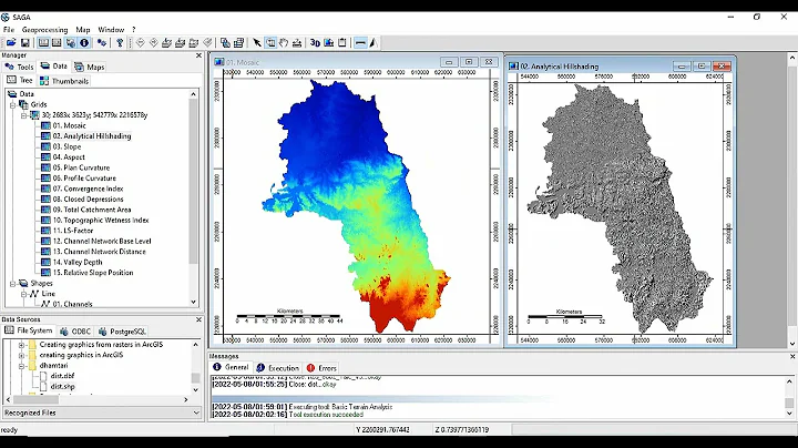 Deriving basic terrain parameters from DEM in SAGA