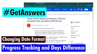 GetAnswers - Date format, Progress tracking and Days difference