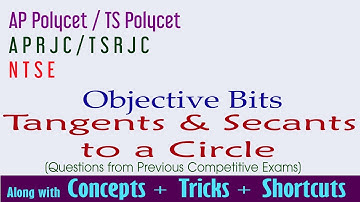 Polycet -2022 I APRJC/TSRJC/NTSE I Bits from Tangents & Secants to a Circle I Ramesh Sir Maths