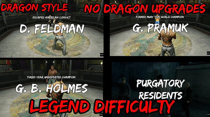 the 3 colosseum fights and purgatory residents with DRAGON STYLE only-  YAKUZA KIWAMI (legend)