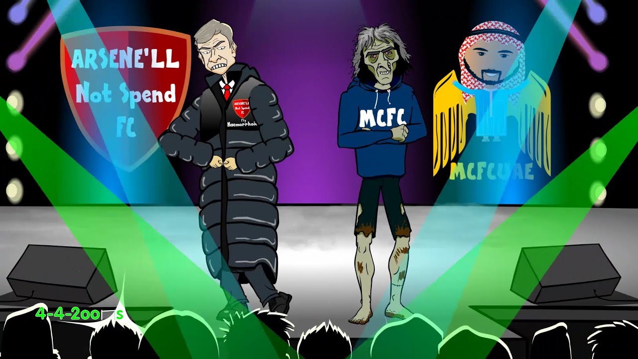 🇫🇷WENGER ZIP v PELLEGRINI HOODIE ️ by 442oons (Arsenal v Man City