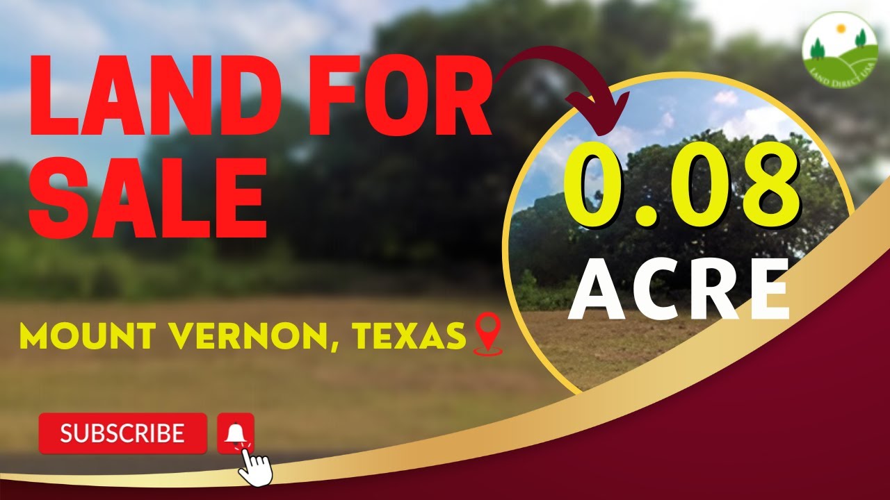 0.08  acre land for sale in Mount Vernon, Texas [10169]
