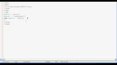 Php Tutorial 2-Echo