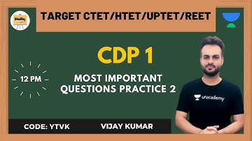 Most Important Questions Practice 2| Target Ctet/Htet/Uptet/Reet 2020/2021 | Vijay Kumar