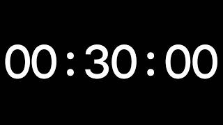 30 Minute Silent Countdown Timer | Full HD 1080p | No Sound