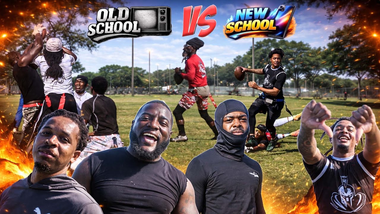 This Game Was Entertaining To Watch 📺 2nd Annual Old School Vs New School Flag Football Game 🏳️