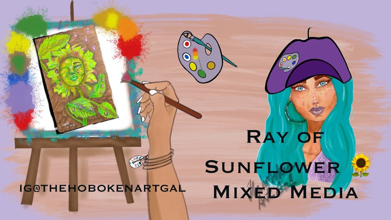 Ray of Sunflower 🌻 mixed media l