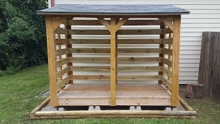 Building a Firewood Shed to Store 34 Face Cords