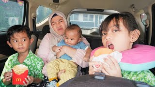 DRIVE TRHU MAKANAN BARENG BAYI AZAM  VLOG LUCU | Ali vlog