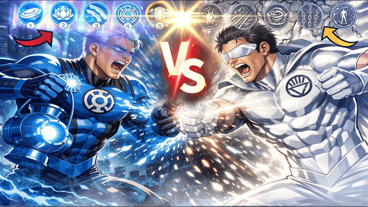 DCUO | White Lantern vs Blue Lantern  {Which one is better} dps loadout Rotation