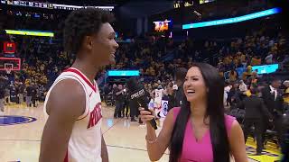 Rockets win Game 6: Amen Thompson walkoff interview