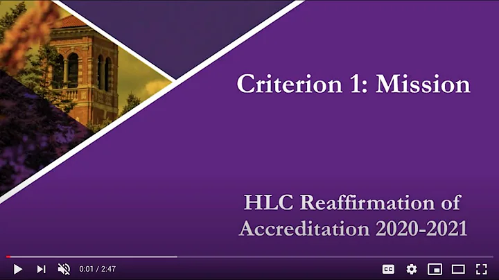 HLC Reaffirmation of Accreditation 2020-2021 - Criterion  1: Mission