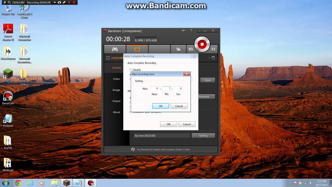 how to change what bandicam is recording how to change what bandicam is recording