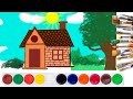 House drawing | tree drawing | house painting easy | #Drawing #Painting #Howtodraw #drawingtutorial