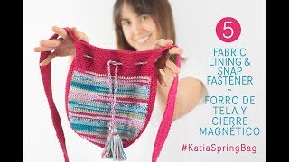 5 Katia Spring Bag | Fabric Lining & Snap Fastener