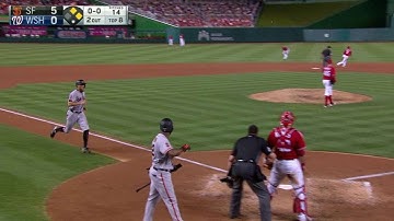 SF@WSH: Adrianza plates Pence with a single to left