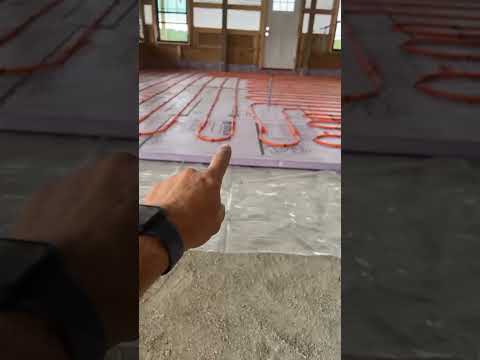 Concrete Slab & Radiant In-Floor Heat Prep #shorts