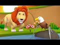 The Thirsty Lion King Telugu Story - దాహంతో ఉన్న సింహం నీతి కధ 3D Animat...