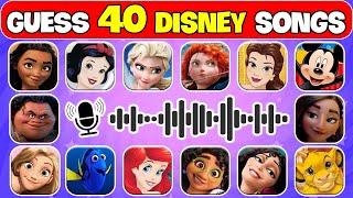 Guess The DISNEY CHARACTER By 40 Iconic DISNEY SONGS | Who's SINGING? Elsa, Moana, Mickey | NT Quiz