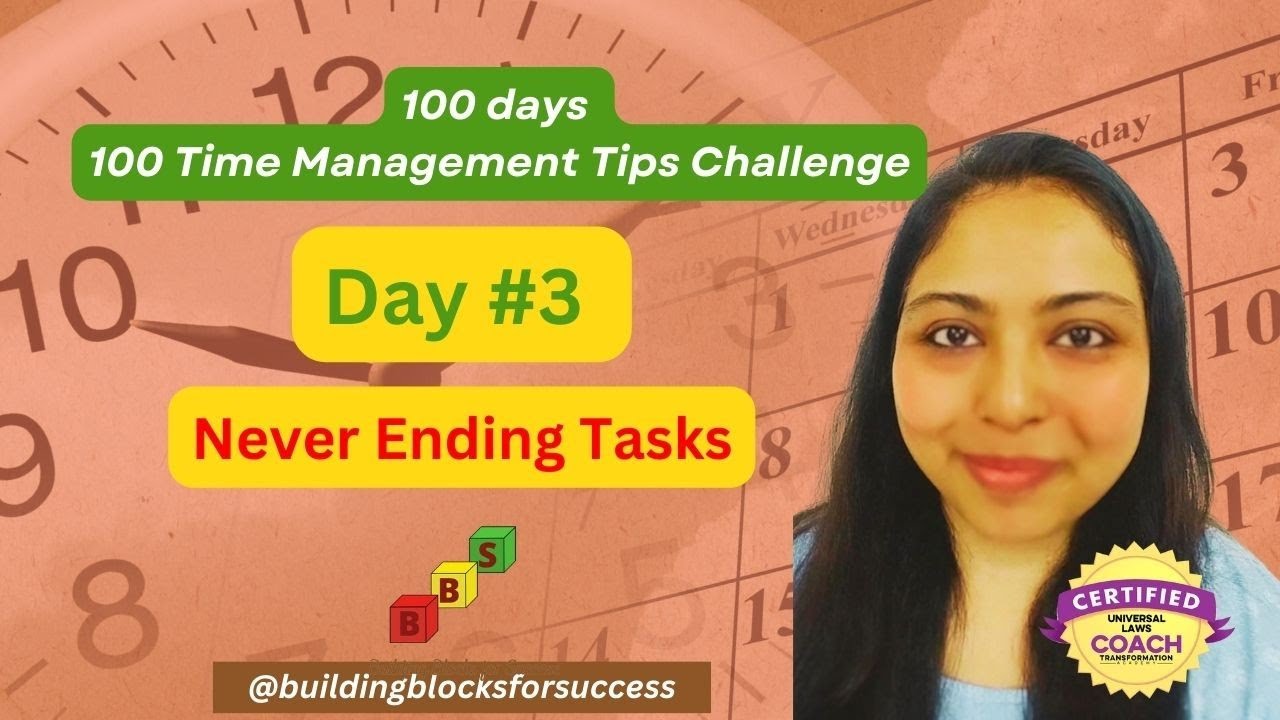 Day #3, 100 Days 100 Time Management Tips Challenge