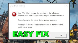 How to Fix Warzone 2.0 GPU Driver Version Error at Starting on PC
