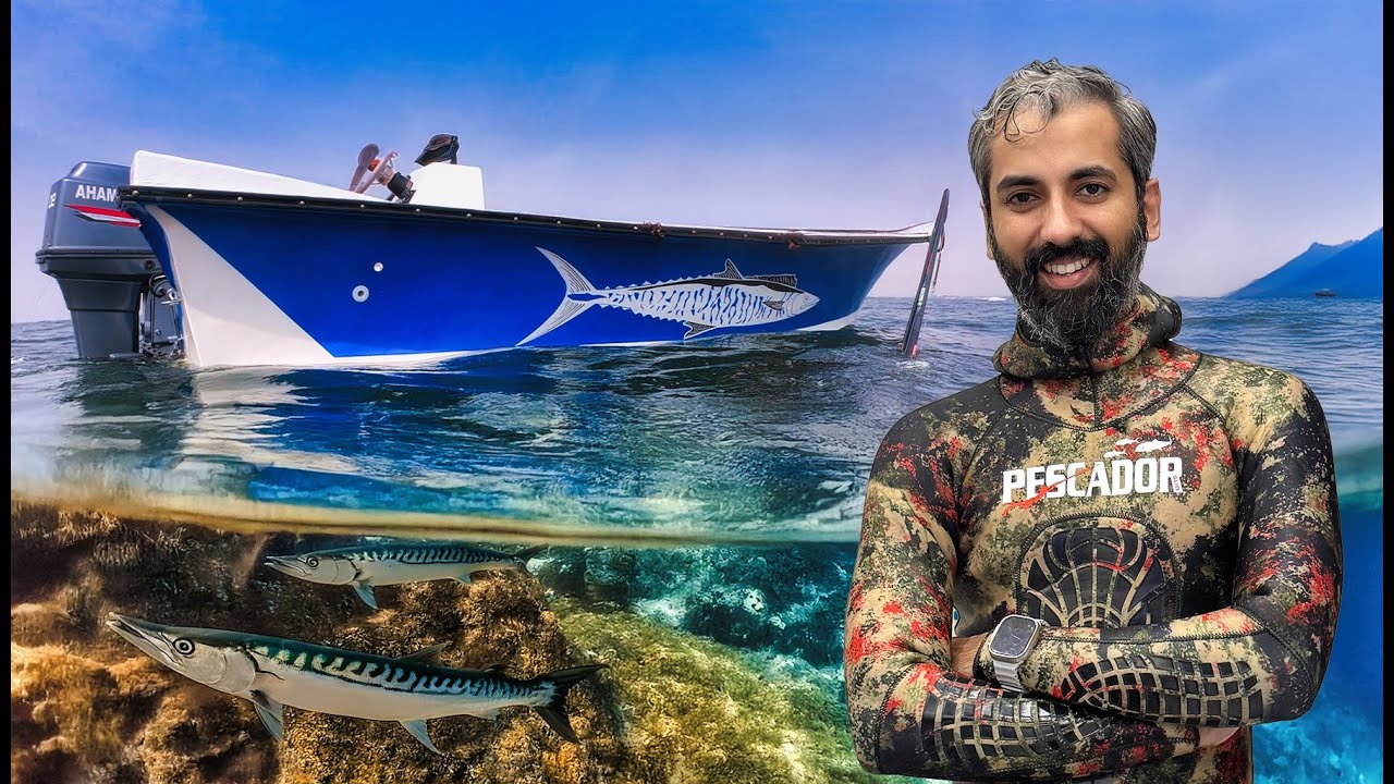 Spearfishing Barracuda, Tuna, Grouper, King Mackrel at French Beach!