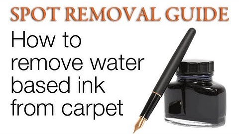 How to get Ink out of carpet - Water Based ink | Spot Removal Guide