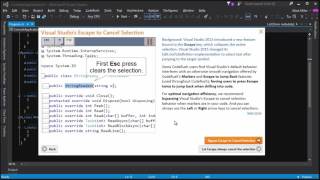 DevExpress CodeRush -  Escape To Collapse Selection