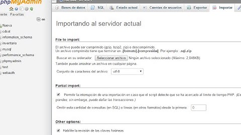 Ejecutar script SQL en phpmyadmin   importar y exportar