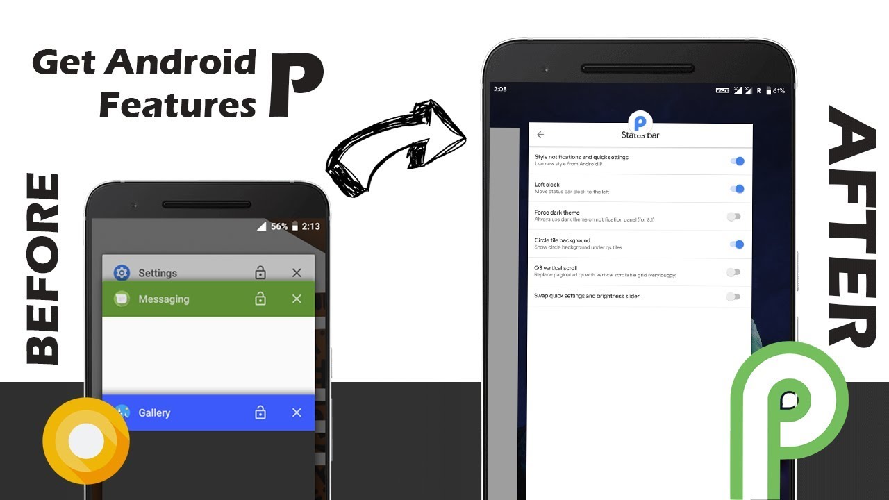 Get Android P Features on ANY Android - Root - Recents - Ststusbar ...