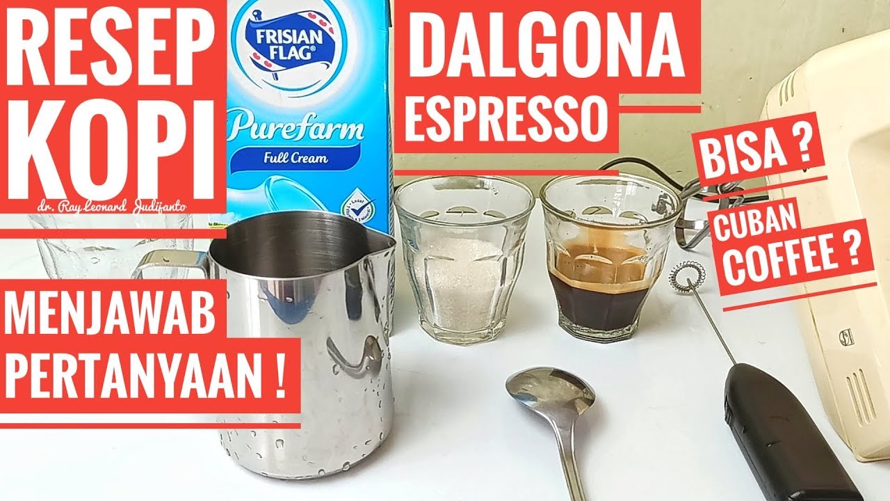Membuat Dalgona Susu Bendera / Cara Membuat Dalgona Coffee