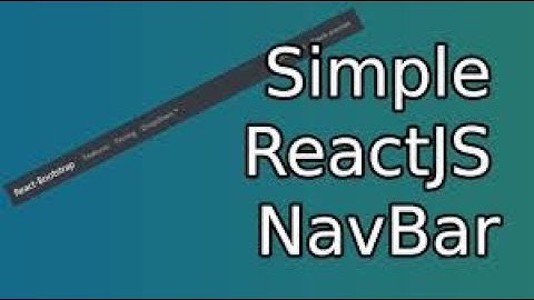 How to create a navigation bar in react