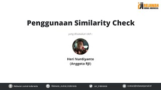Use of Similarity Check