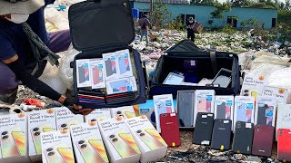 OMG! Happy Day Found A lot Smart Phone SAMSUNG A13 OPPO Reno8T at Trash Place - Dumpster Diving 2023
