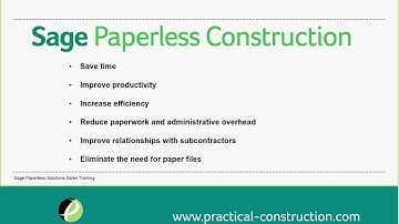 Sage Paperless Construction Introduction