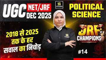 UGC NET DEC 2025  | JRF Champions  | Political Science PYQs | Utkarsh UGC NET JRF |  Bushra Ma