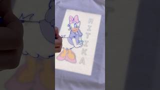 Part 1 daisy duck embroidery on tshirt