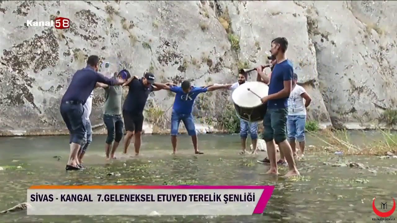 7.Geleneksel ETUYED-ELİKÖTÜOĞLU Şenliği-Kangallı Gençler Irmakta Halayda