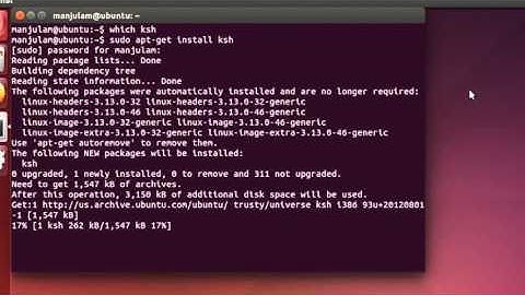 How to install KSH in ubuntu Final