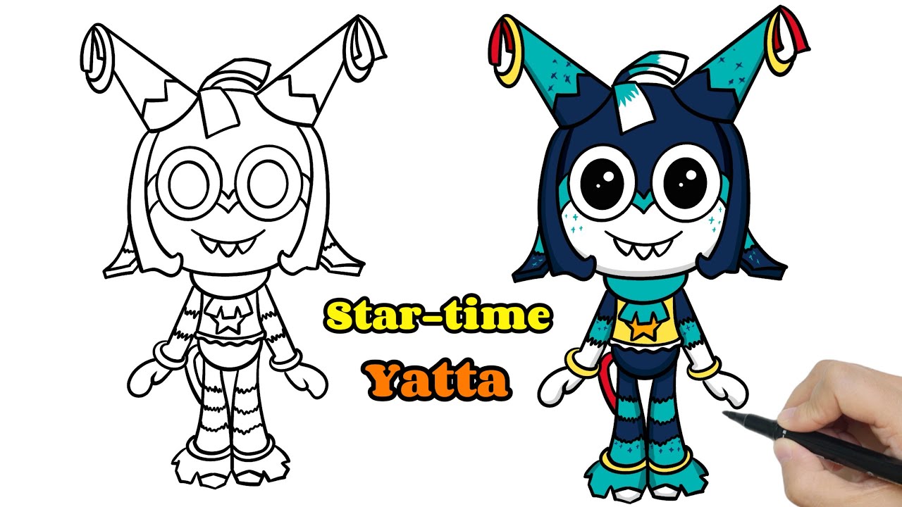 How to Draw Star-time Yatta from Dandy's World Step by Step - YouTube
