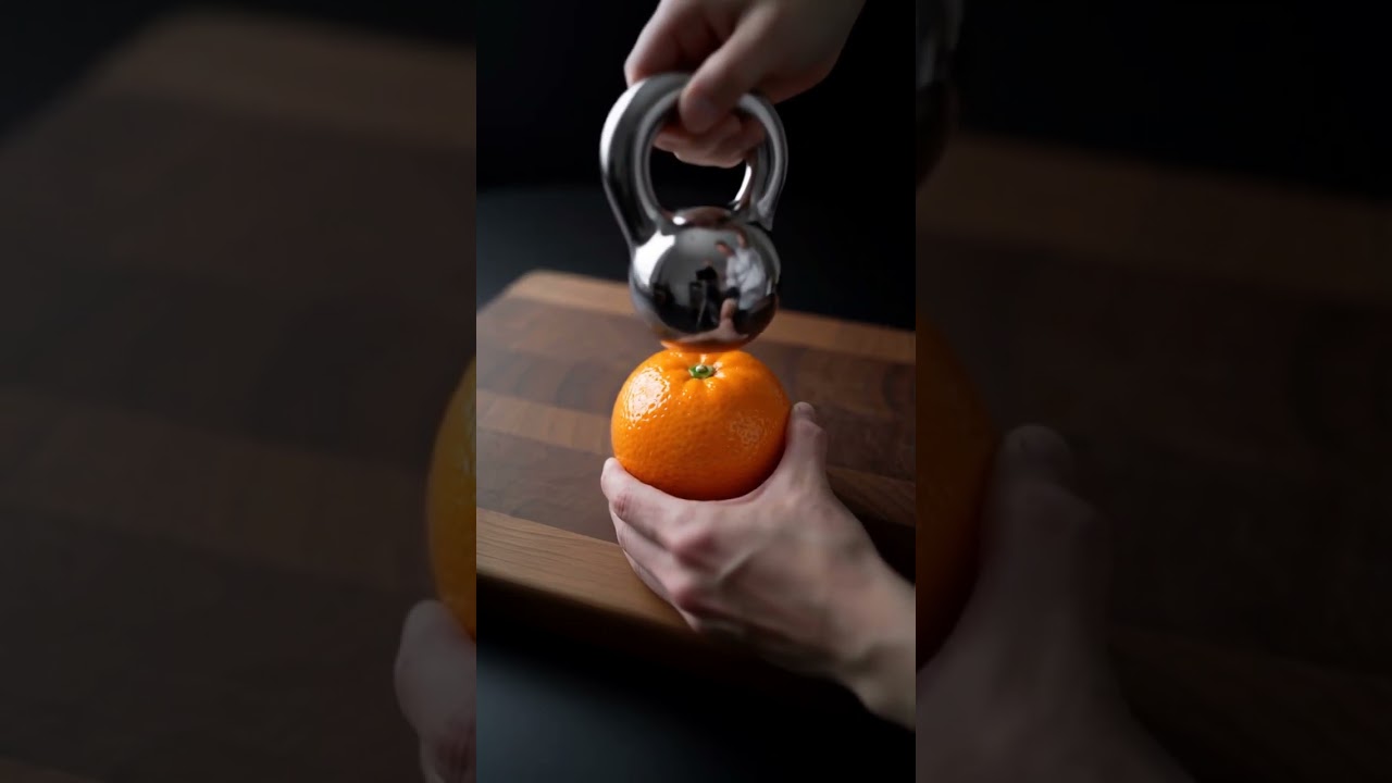 Smashing a Glass Orange with a Kettlebell 🍊 | Satisfying ASMR 