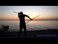 Double sticks against the backdrop of the Sunset glow