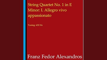 String Quartet No. 1 in E Minor: I. Allegro vivo appassionato