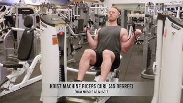 Hoist Machine Biceps Curl (45 Degree)
