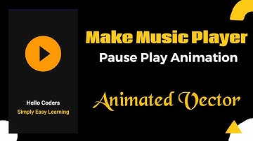 Make a Simple Music Player App || Pause Play Animation || Android Studio Tutorials