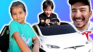 Jonathan gave Sienna a TESLA | Nick and Sienna